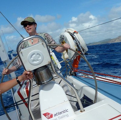 Alex sailing a Farr 65